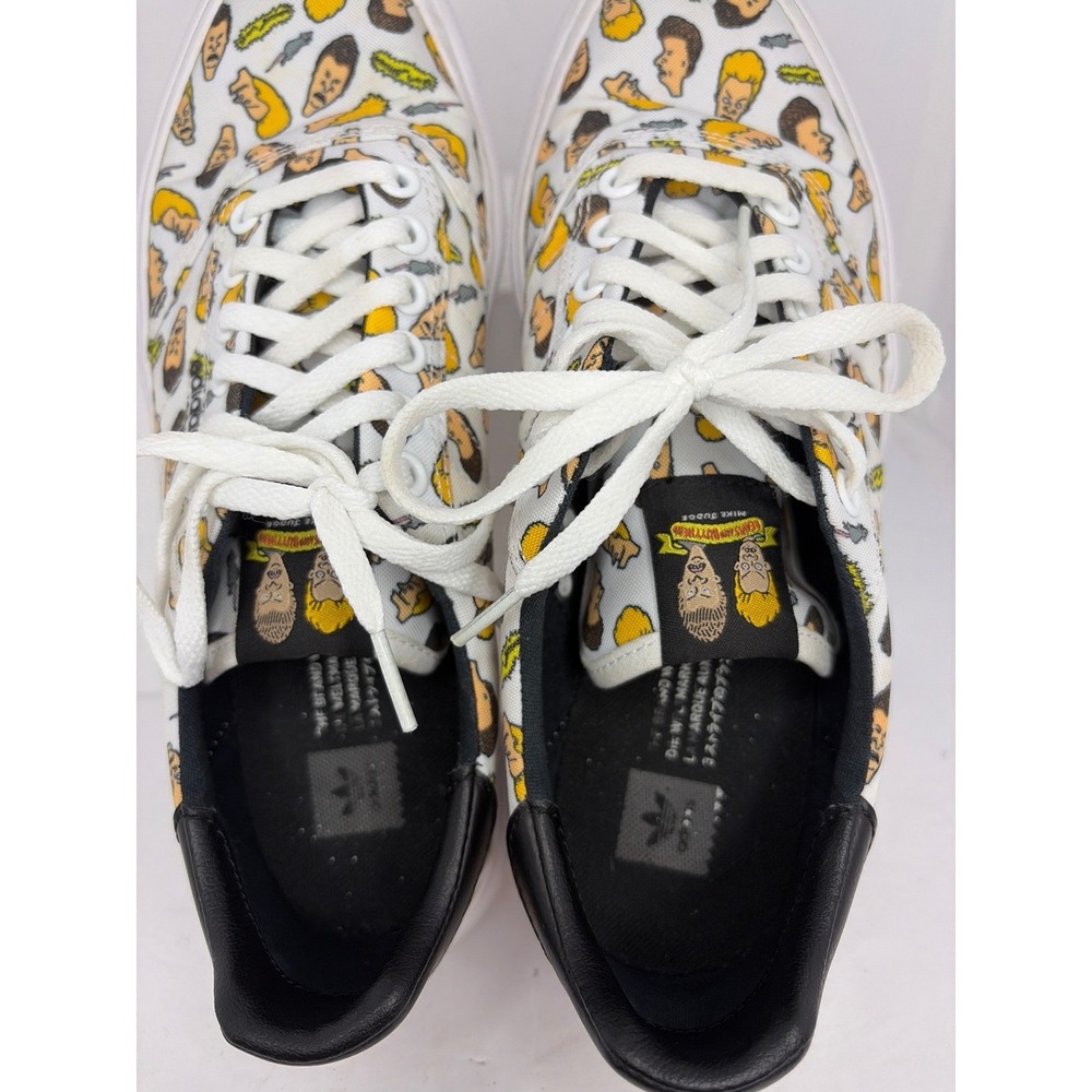 Adidas 3MC Beavis and Butt-Head Skate Shoes White Canvas DB3508 Mens 8.5 - Picture 5 of 10